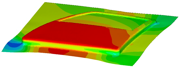 ADVENTUREClusterを用いた薄板のプレス成型解析 イメージ画像