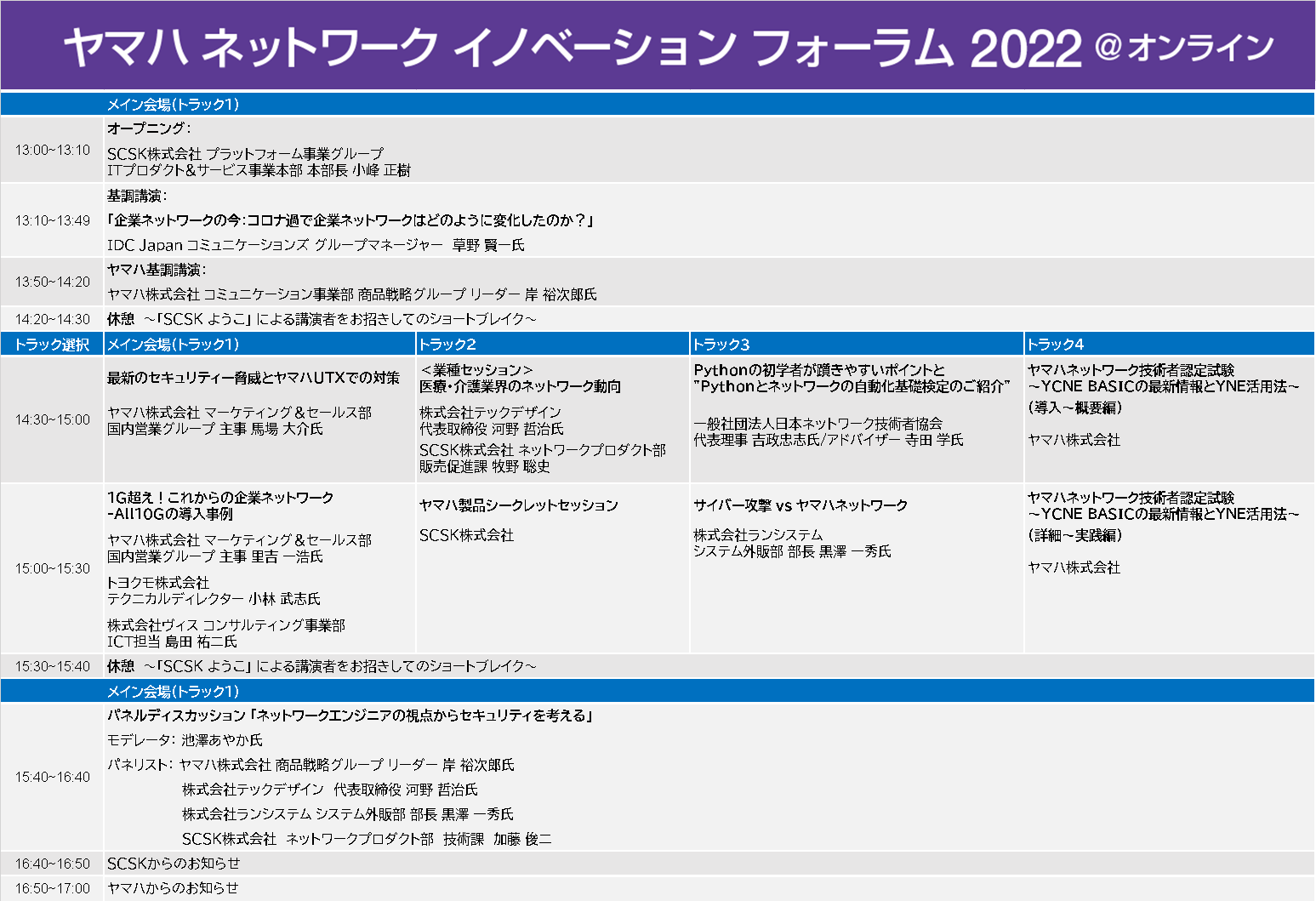 全体スケジュール