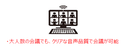 活用事例① 社内における大規模全体会議をGoogle Meetで開催:大人数の会議でも、クリアな音声品質で会議が可能