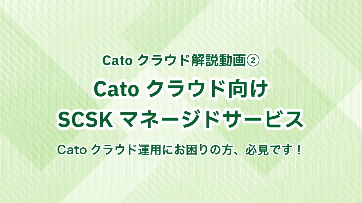 Catoクラウド運用支援