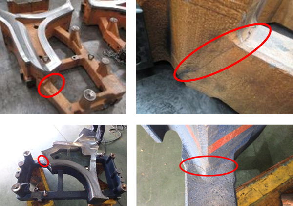 Fig.1 破損事例（パッドリブ付け根部）