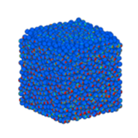 Particle behavior calculation of all solid-state battery electrodes