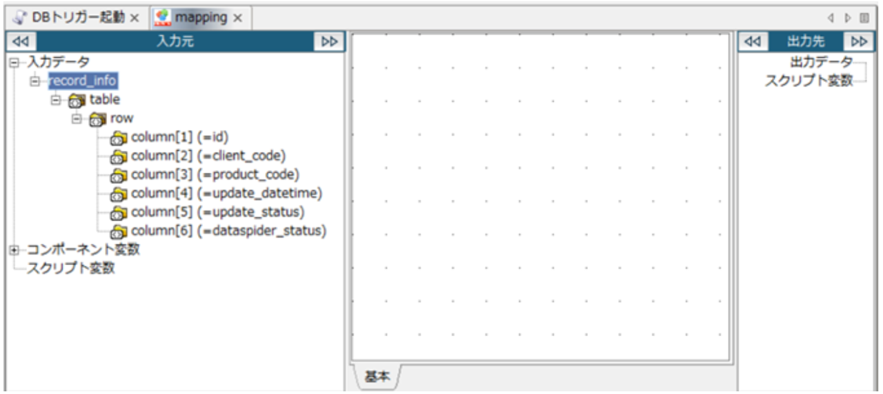 「record_info」配下にテーブルのカラム名がスキーマとして設定