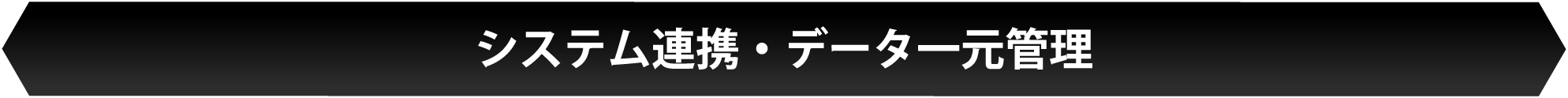 システム連携・データ一元管理