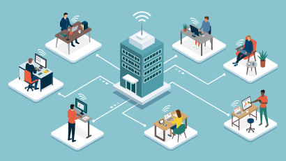 従業員のテレワークを支援する大規模リモートアクセスのイメージ