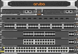 製品写真（front）：HPE Aruba Networking 6405 Chassis, Mgmt Module, 2 Fan, 5 open slots（R0X26A）