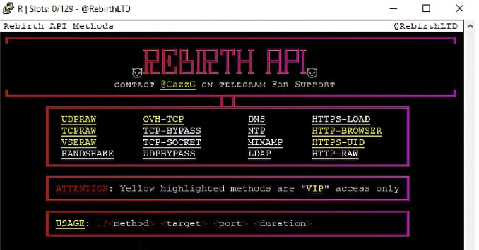 DDoS-as-a-Service: The Rebirth Botnet