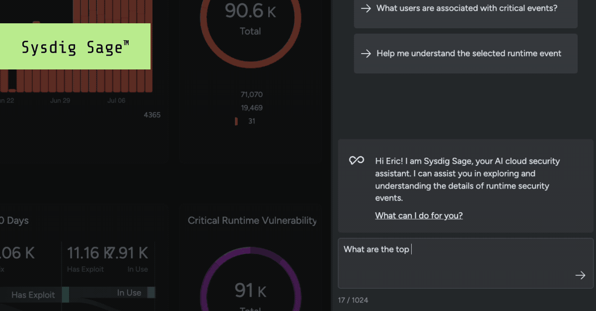 Sysdig Sage™ for CDR: 分析、調査、対応を加速させる